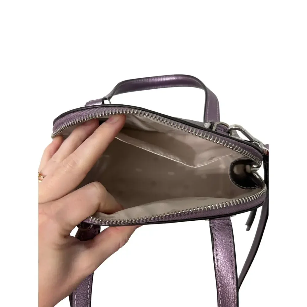 Kate Spade Purple Patterson Drive Quilt Mini Purse Dome Satchel An